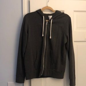 H&M Basic Grey Zip-Up Hoodie